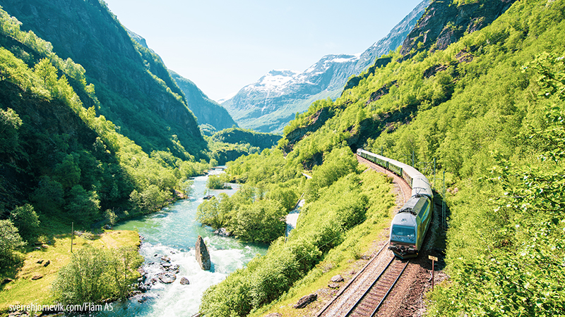 Fl�msbanan & vackra Bergen